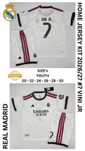 Real Madrid Home Jersey Kit For Kids 2026/2027