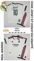 Real Madrid Home Jersey Kit For Kids 2026/2027