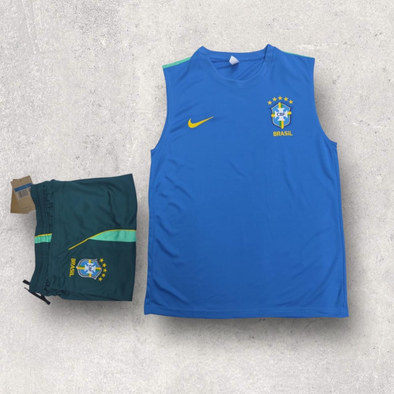 2025/2026 Brazil Sleeveless Pre-Match Training Suit Blue