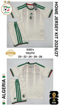 Algeria Home Jersey Kit For Kids 2026/2027