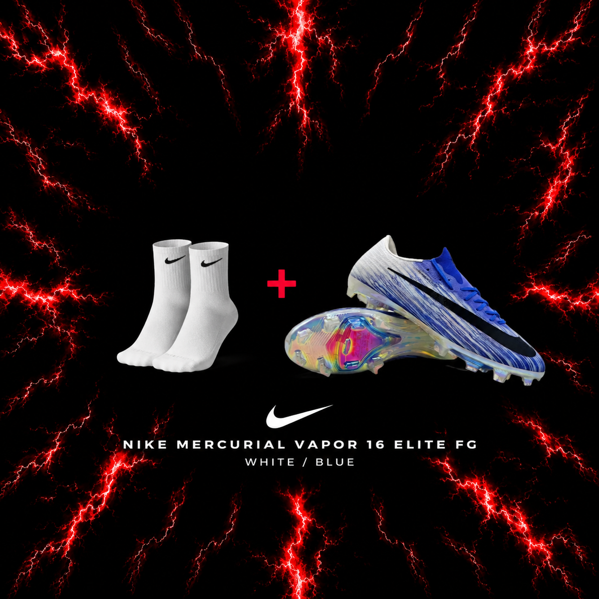 Nike Mercurial Vapor 16 Elite FG White/Blue