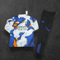2024/2025 Real Madrid Half-Pull Tracksuit White/Blue/Orange
