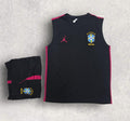 2025/2026 Brazil Sleeveless Pre-Match Training Suit Black/Red