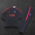 2026/2027 Paris Saint-Germain Black/Red Half-Pull Tracksuit