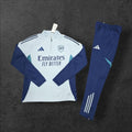 2024/2025 Arsenal Half-Pull Tracksuit White/Dark Blue/Blue
