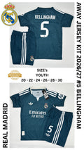 Real Madrid Away Jersey Kit For Kids 2026/2027