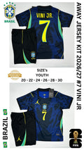 Brazil Away Jersey Kit For Kids 2026/2027