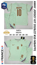 France Away Jersey Kit For Kids 2026/2027