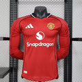 2025/2026 Long Sleeve Player Version Manchester United Home Football Shirt