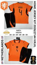 Netherlands Home Jersey Kit For Kids 2026/2027