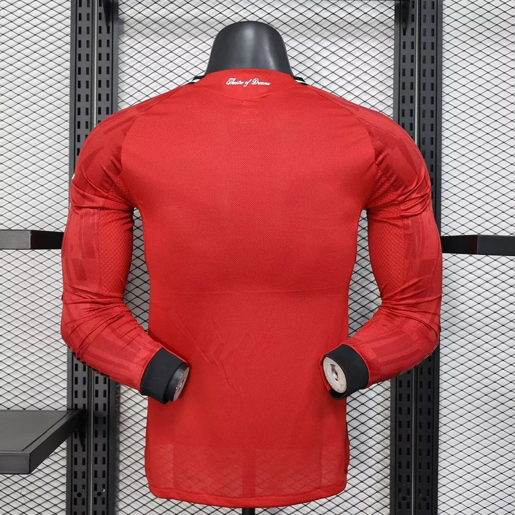 2025/2026 Long Sleeve Player Version Manchester United Home Football Shirt