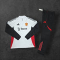 2024/2025 Manchester United Half-Pull Tracksuit White/Black/Red