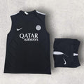 2025/2026 Paris Saint-Germain Sleeveless Pre-Match Training Suit Black/White