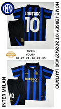 Inter Milan Home Jersey Kit For Kids 2026/2027