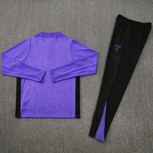 2025/2026 Barcelona Half-Pull Tracksuit Purple/Black