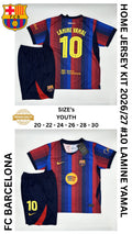 Barcelona Home Jersey Kit For Kids 2026/2027