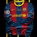 2010/2011 Retro Long Sleeve Barcelona Home Football Shirt 1:1