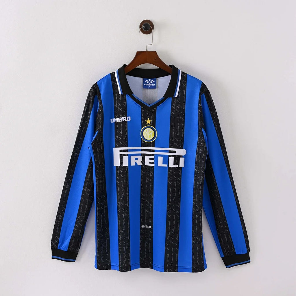 1997/1998 Retro Long Sleeve Inter Milan Home Football Shirt 1:1