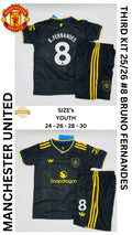 Manchester United Third Jersey Kit For Kids 2025/2026