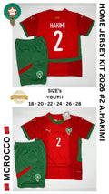 Morocco Home Jersey Kit For Kids 2025/2026