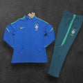 2026/2027 Brazil Blue/Aqua Half-Pull Tracksuit