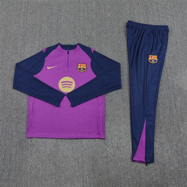 2025/2026 Barcelona Half-Pull Tracksuit Purple/Blue