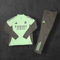 2024/2025 Real Madrid Half-Pull Tracksuit Light Green/Brown