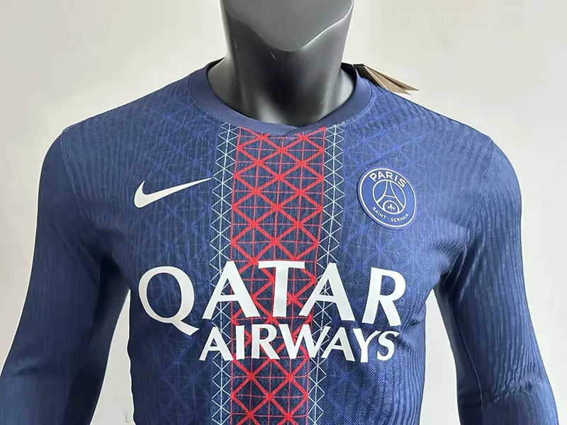 2025-2026 PSG Home Player Version Long Sleeve Soccer Jersey