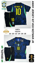 Brazil Away Jersey Kit For Kids 2025/2026