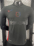 2025-2026 Barcelona Away Player Version Long Sleeve Soccer Jersey