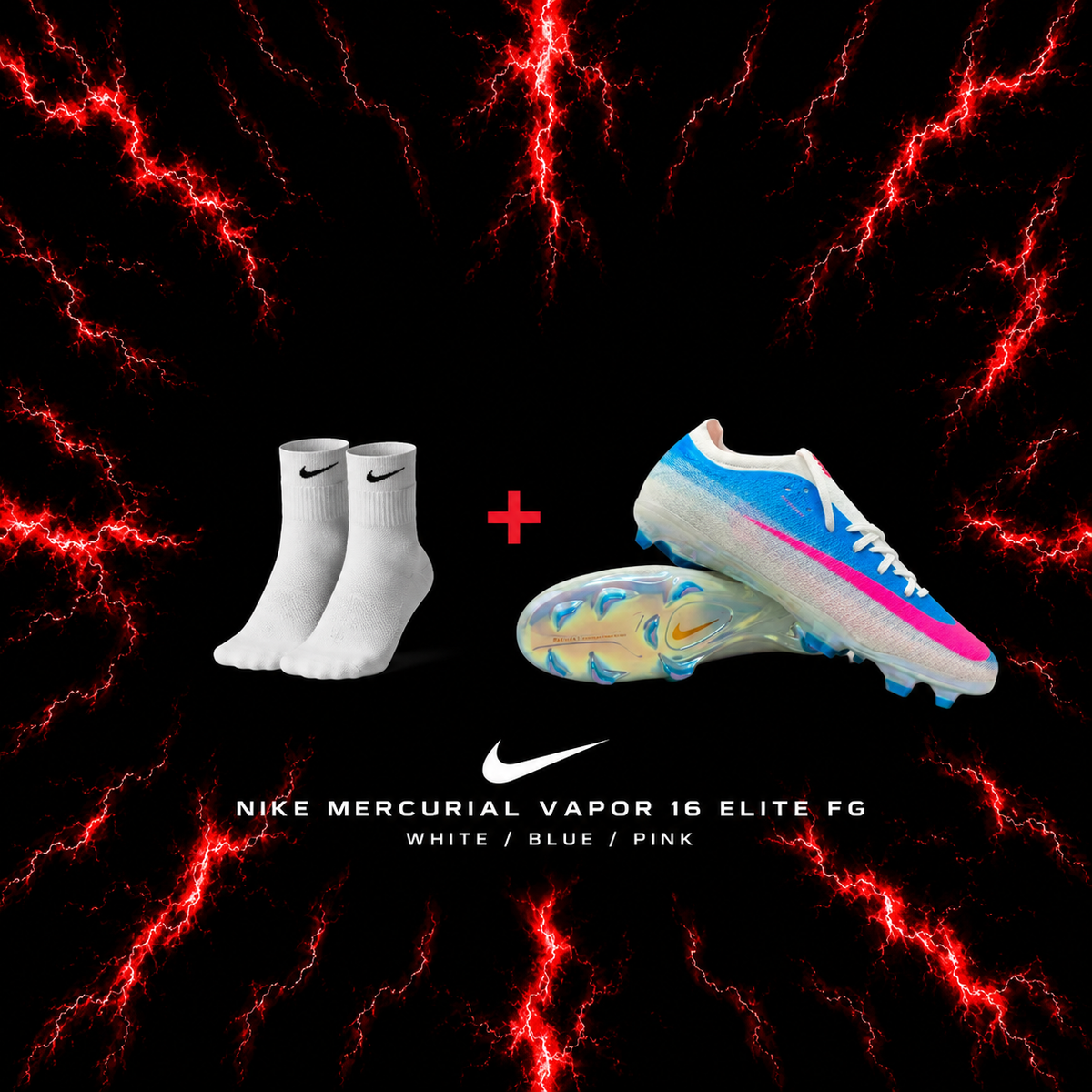 Nike Mercurial Vapor 16 Elite FG White/Blue/Pink