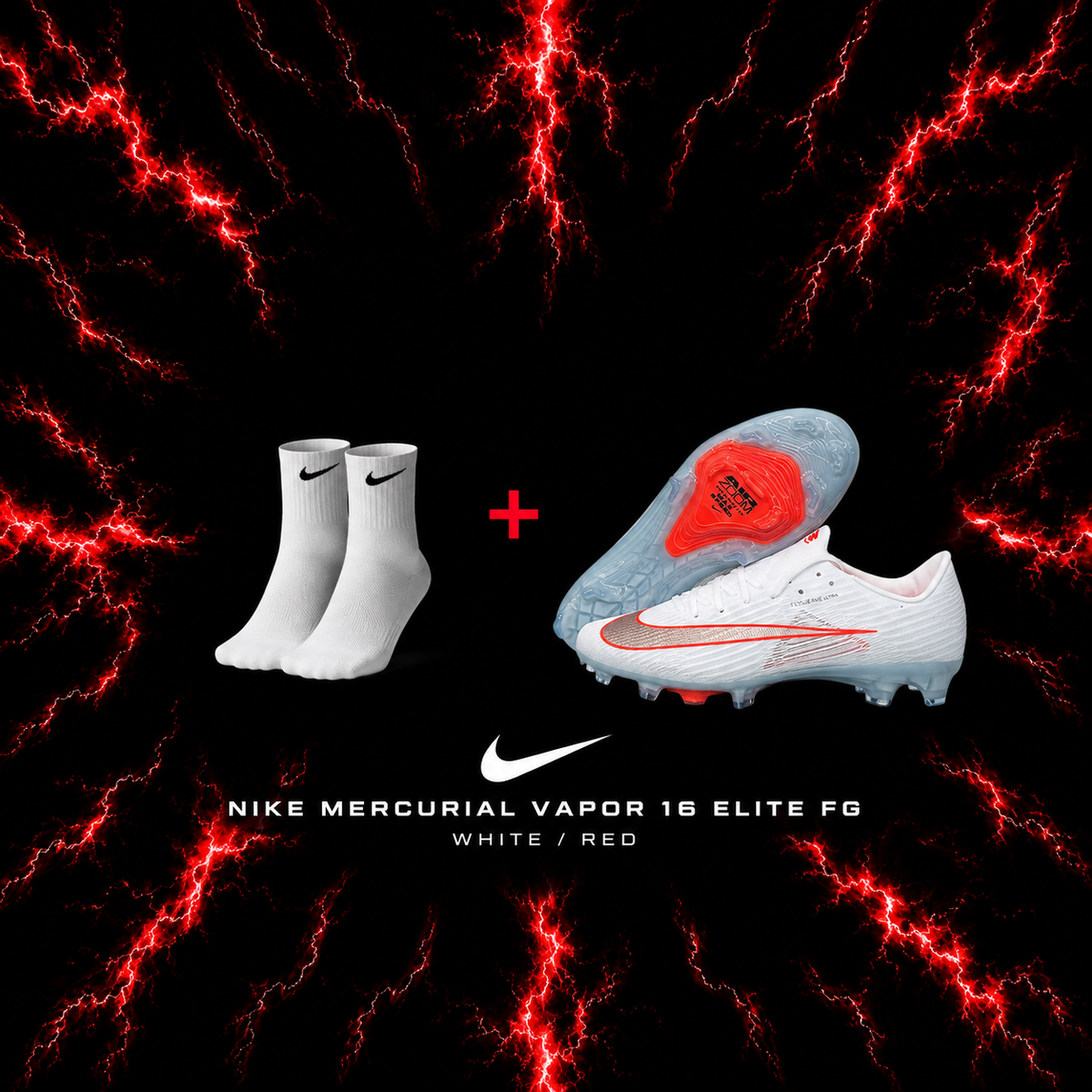 Nike Mercurial Vapor 16 Elite FG White/Red