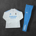 2024/2025 Real Madrid Half-Pull Tracksuit White/Blue