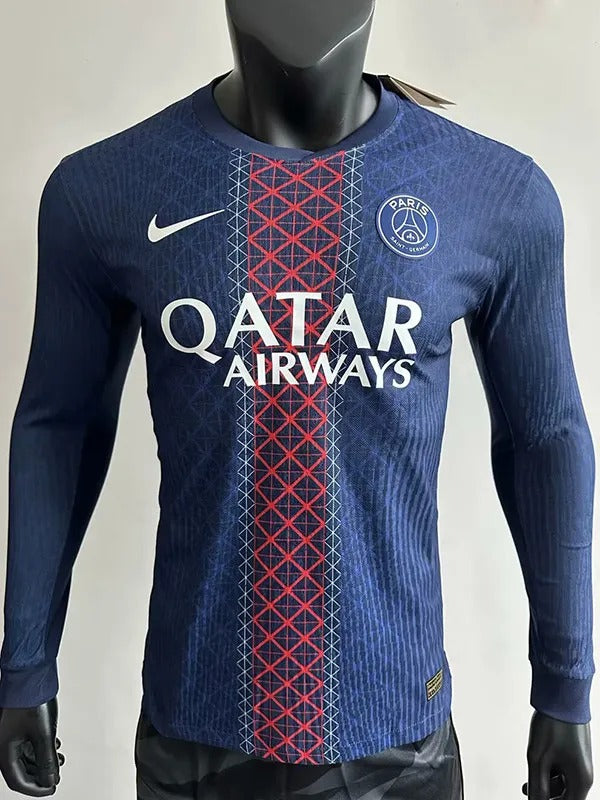 2025-2026 PSG Home Player Version Long Sleeve Soccer Jersey