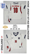 England Home Jersey Kit For Kids 2026/2027