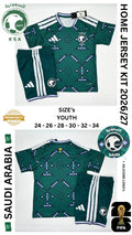 Saudia Arabia Home Jersey Kit For Kids 2026/2027