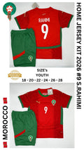 Morocco Home Jersey Kit For Kids 2026