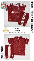 Liverpool Home Jersey Kit For Kids 2026/2027