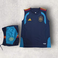 2025/2026 Spain Sleeveless Pre-Match Training Suit Dark Navy/Blue