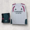 2025/2026 Real Madrid Sleeveless Pre-Match Training Suit Grey/Red